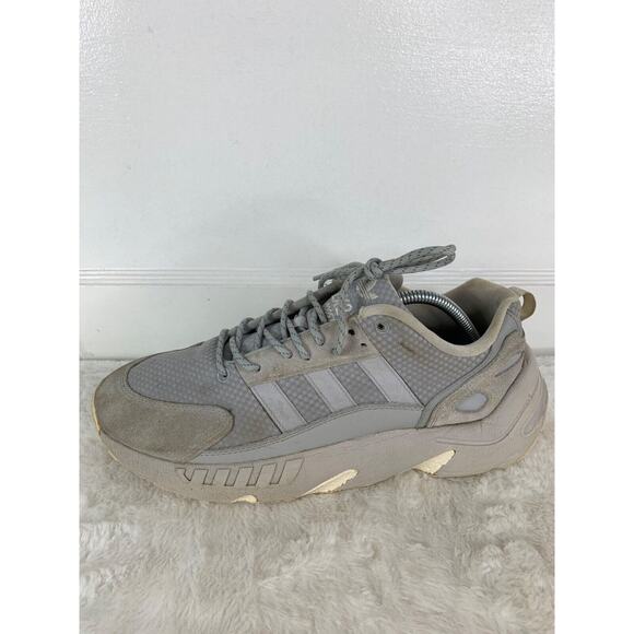 Adidas ZX22 Boost Mens Sneakers Size 11 Gray Mesh & Suede Athletic Shoes - Picture 4 of 10